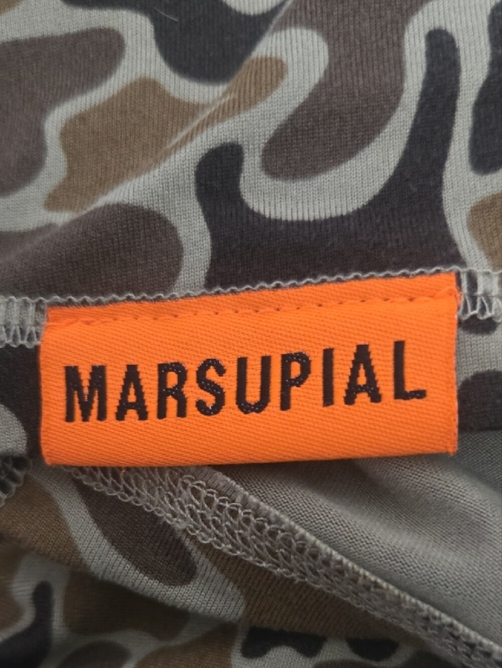 Marsupial Gear Sun Tech Hoodie Men's 2XL Kangaroo Camo Brown Hunting UPF 50 - Picture 2 of 6